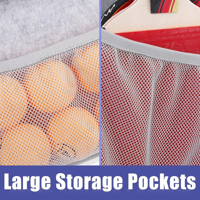 VISEMAN Ping Pong Storage Rack, Table Tennis Racket Holder Wall Mount Organizer for 4 Paddles and Balls - Image 3